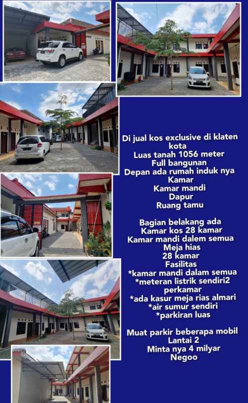 dijual kost bareng kidul