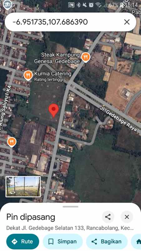 dijual murah bu tanah mainroad gedebage kota bandung