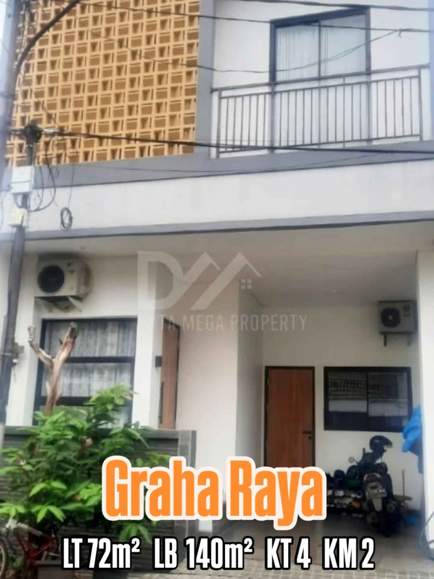 dijual rumah dua lantai di graha raya bintaro