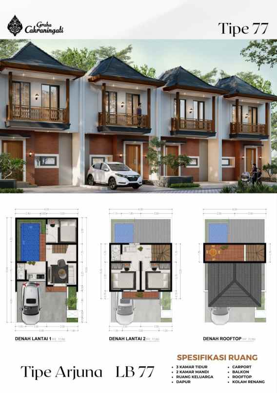 dijual rumah graha cakraningati sidomulyo