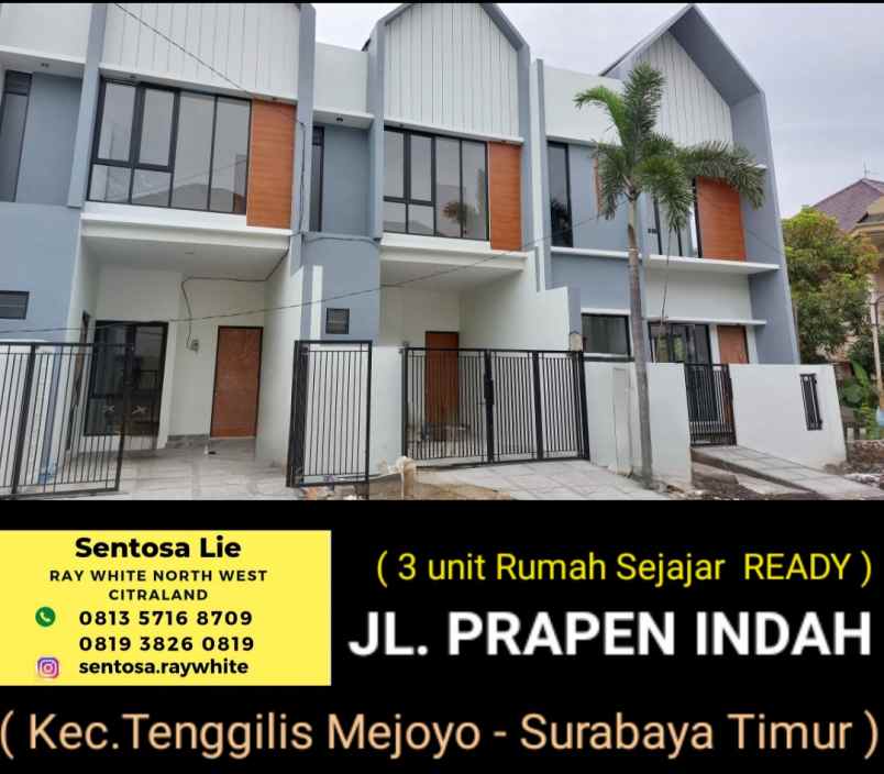 dijual rumah jalan prapen indah