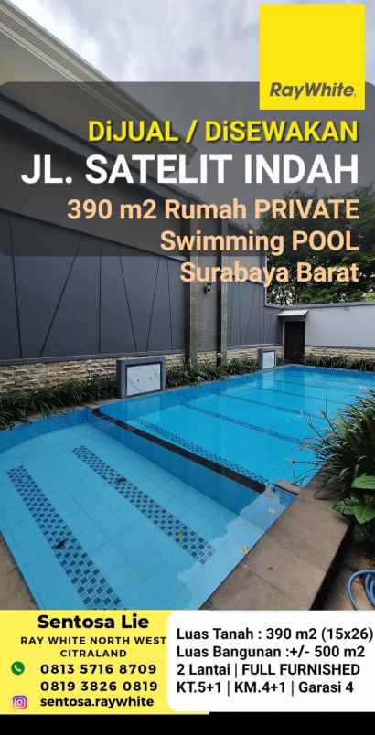 dijual rumah jalan satelit indah