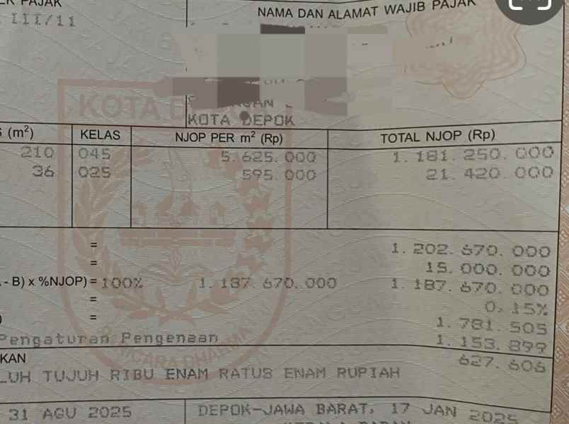 dijual rumah jl abdul wahab