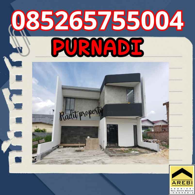 dijual rumah jl arifin ahmad jl bakti