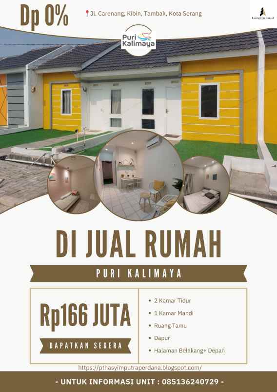 dijual rumah jl carenang