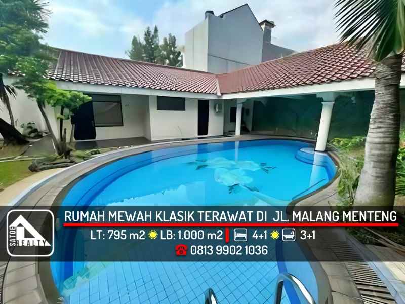 dijual rumah jl malang menteng jakarta