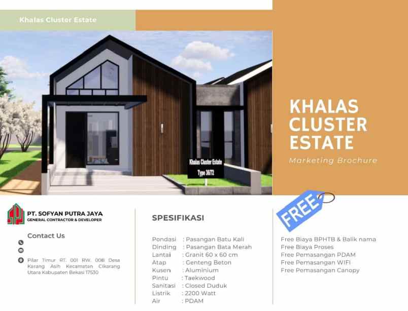 dijual rumah jl puri lintas asih karang