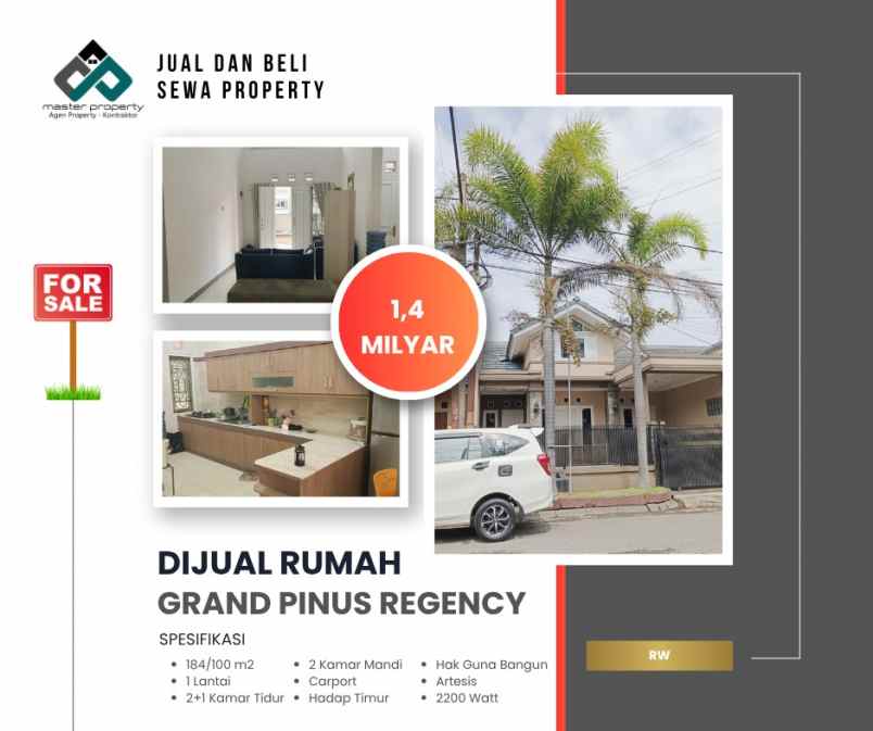 dijual rumah pinus regency