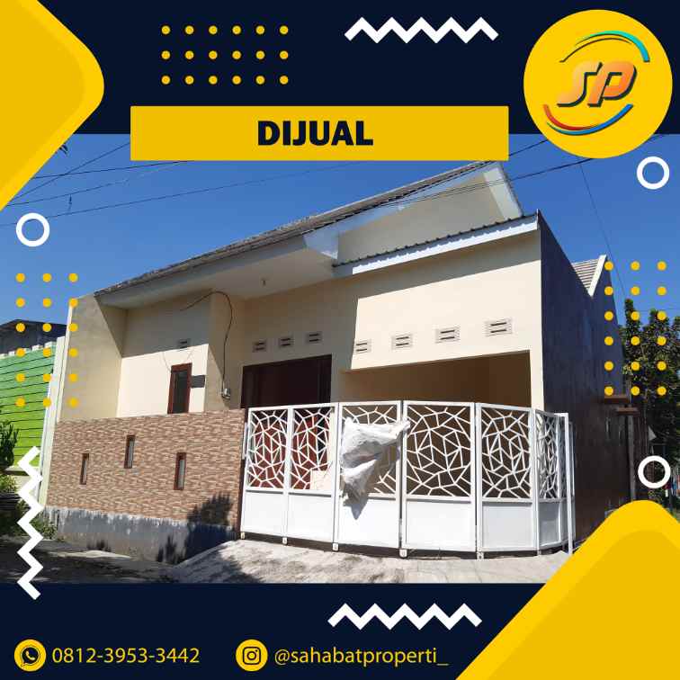 dijual rumah pojok di perumahan bumi tegal besar