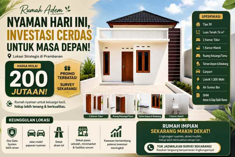dijual rumah rumah d sasmaya bendan