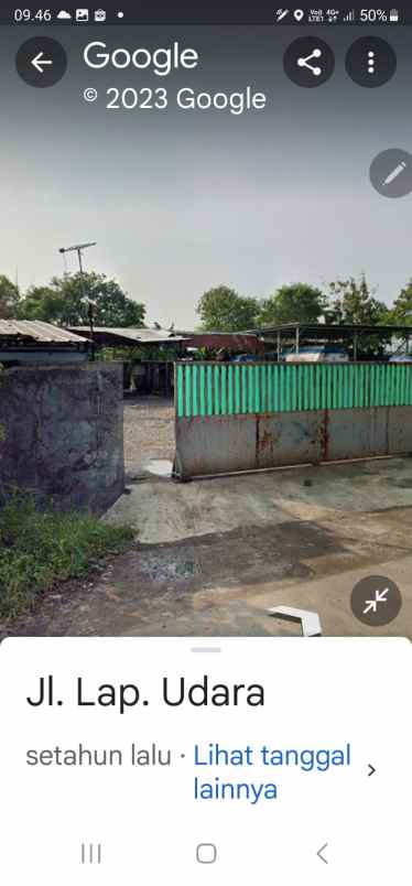 dijual tanah ada gudang nya