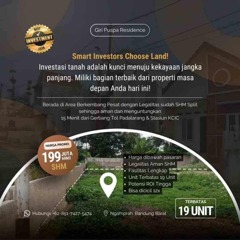 dijual tanah jalan cibodas cilame