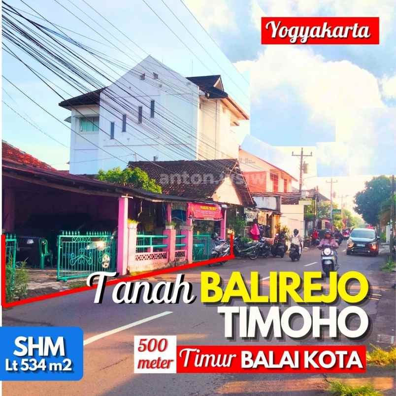 dijual tanah jl balirejo muja muju