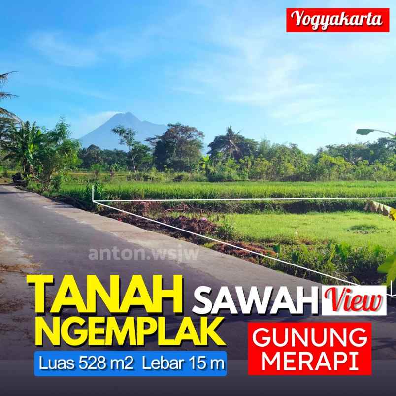 dijual tanah jl karanganyar area sawah