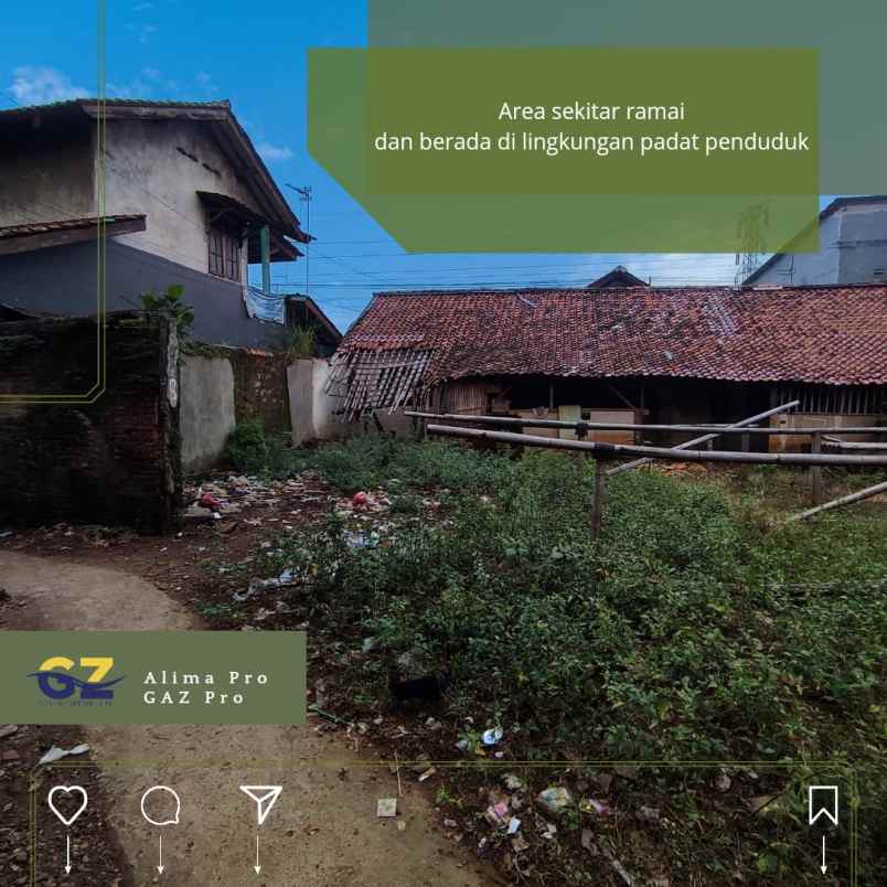 dijual tanah jl pahlawan sentul citeueup