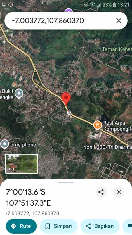 dijual tanah jln nasional iii bandung garut