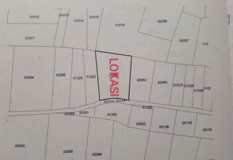 dijual tanah kebun pinggir jalan desa