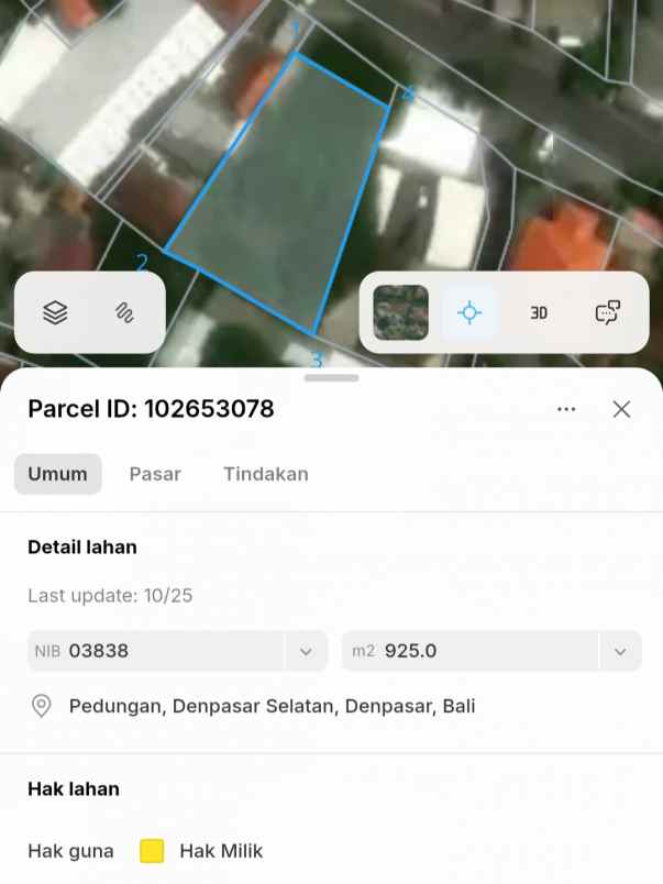 dijual tanah pedungan