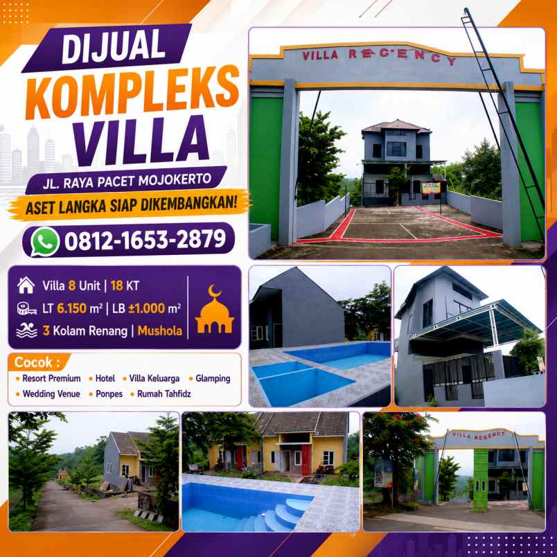 dijual villa jl raya pacet mojokerto