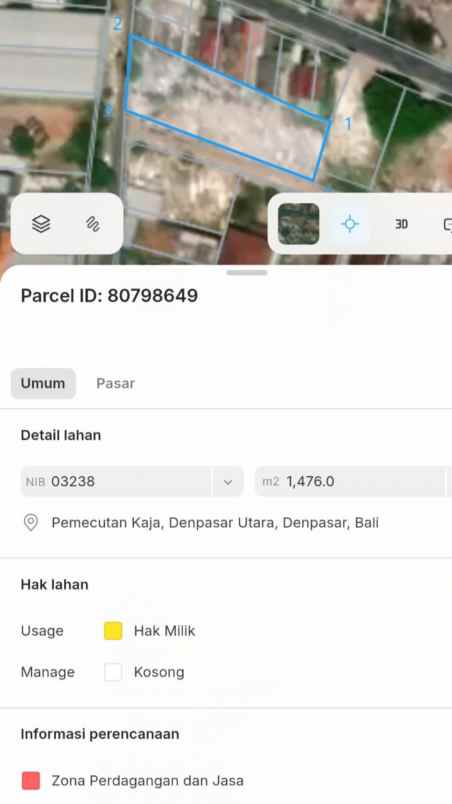 disewakan tanah buluh indah