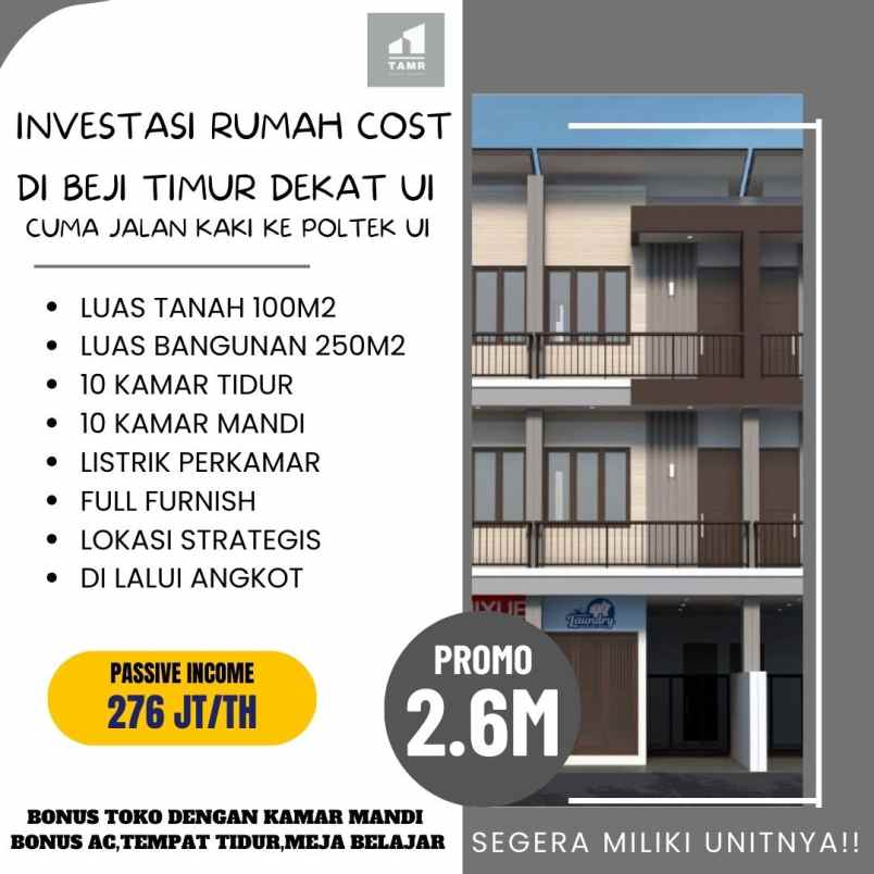 investasi kost dekat kampus ui depok
