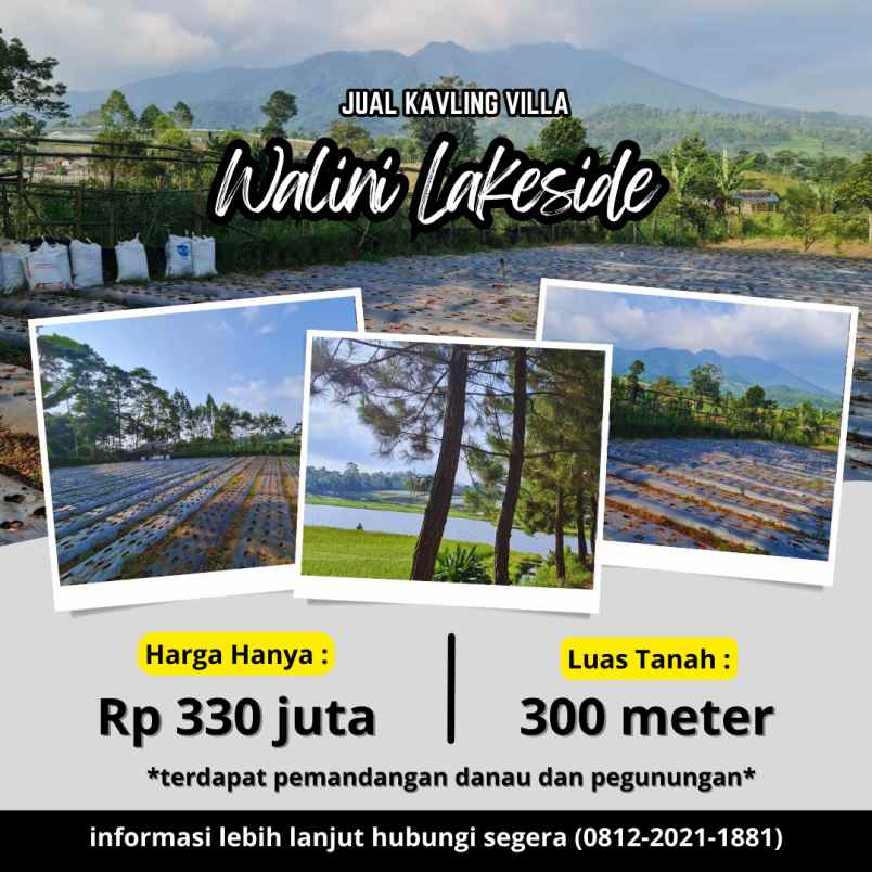 jual kavling villa view danau dan pegunungan