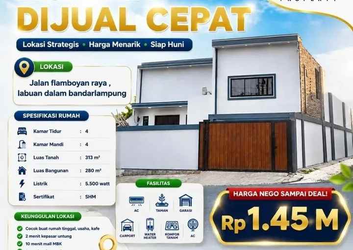 rumah 2 lantai siap huni di labuhan dalam shm
