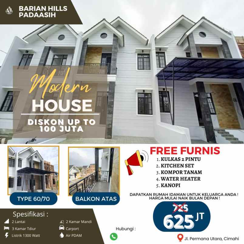 rumah american style padaasih cimahi bandung barat