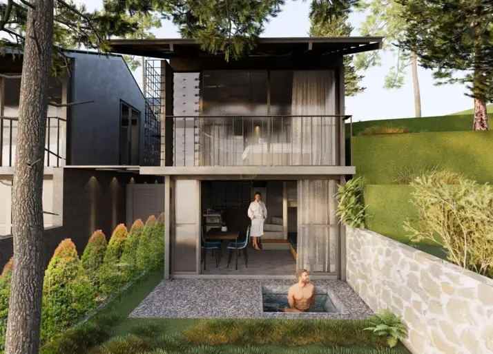 rumah baru 2 lantai modern futuristik di dago bandung