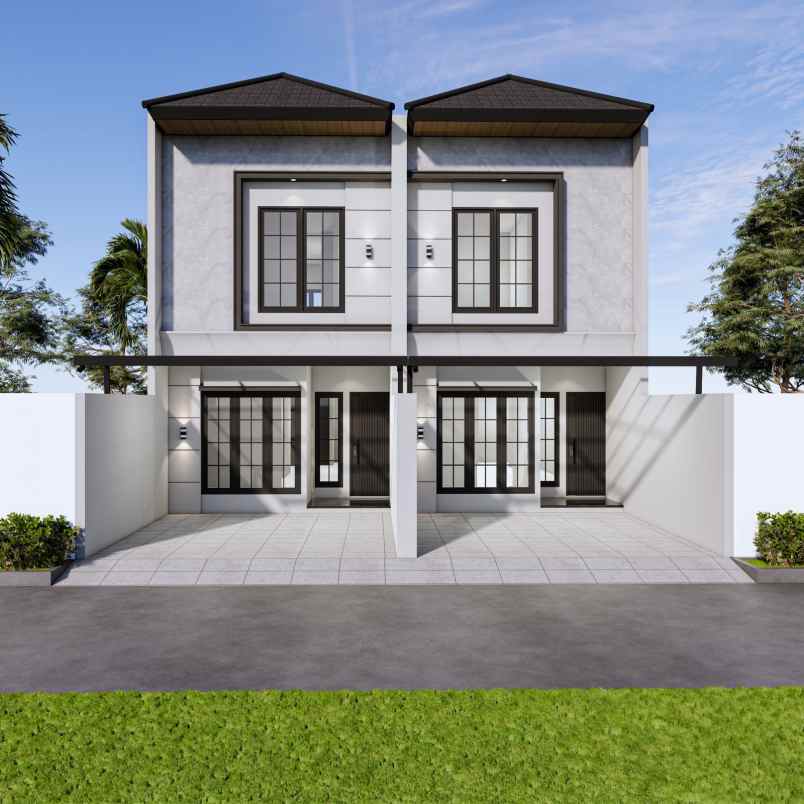rumah baru wisma mukti surabaya model modern minimalis