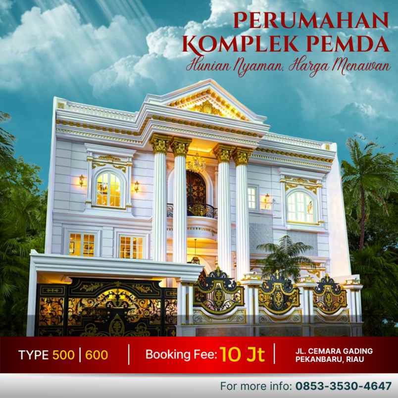 rumah hunian nyaman lokasi strategis di pekanabaru