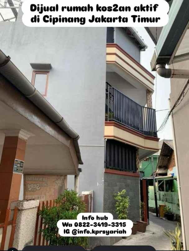 rumah kos kosan strategis di cipinang jakarta