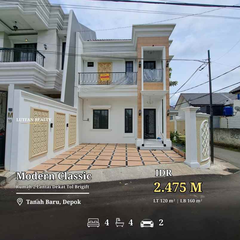 rumah modern classic depok dekat tol kukusan