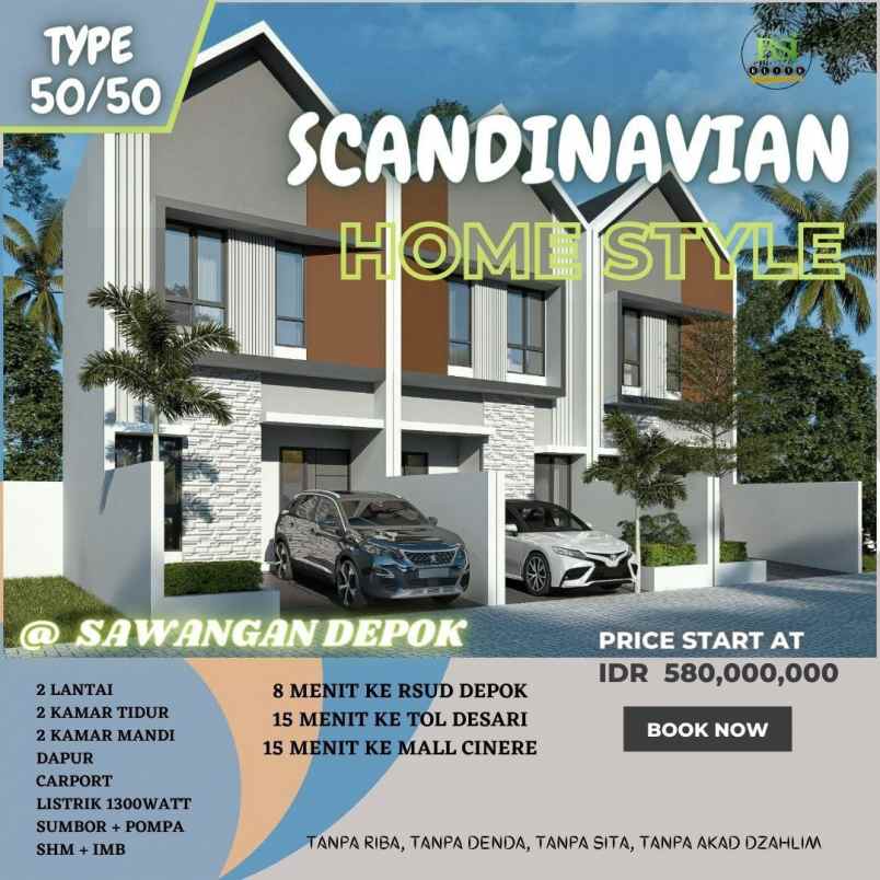 rumah murah pengasinan sawangan depok akses 2 mobil