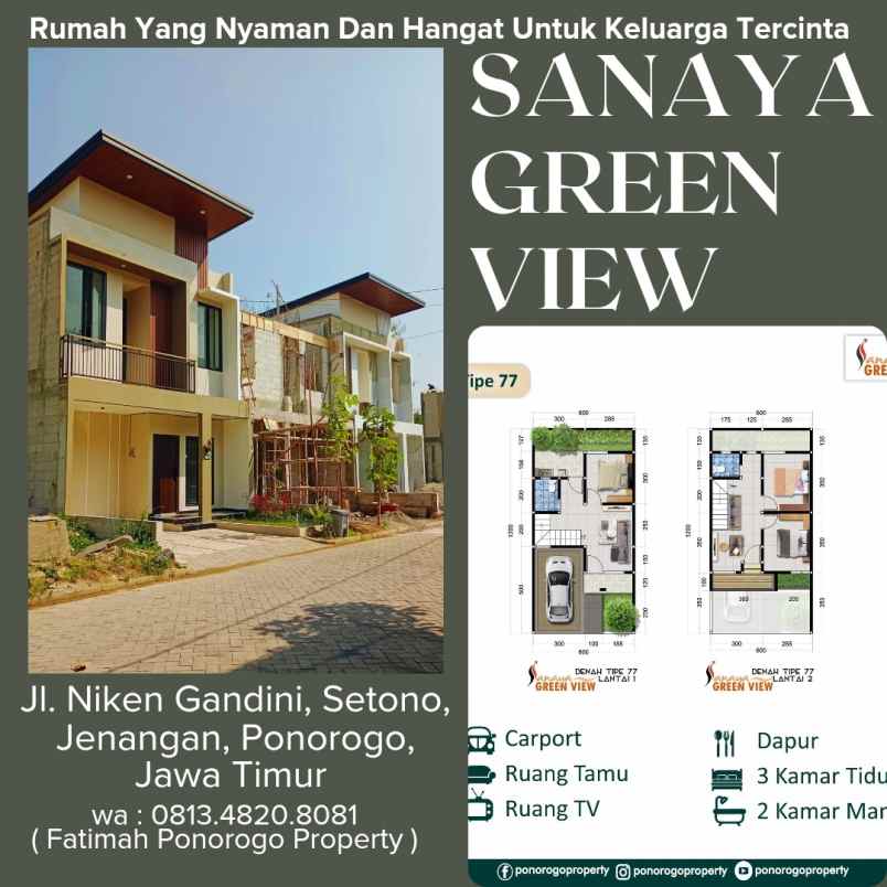 rumah syariah 2 lantai favorit di ponorogo