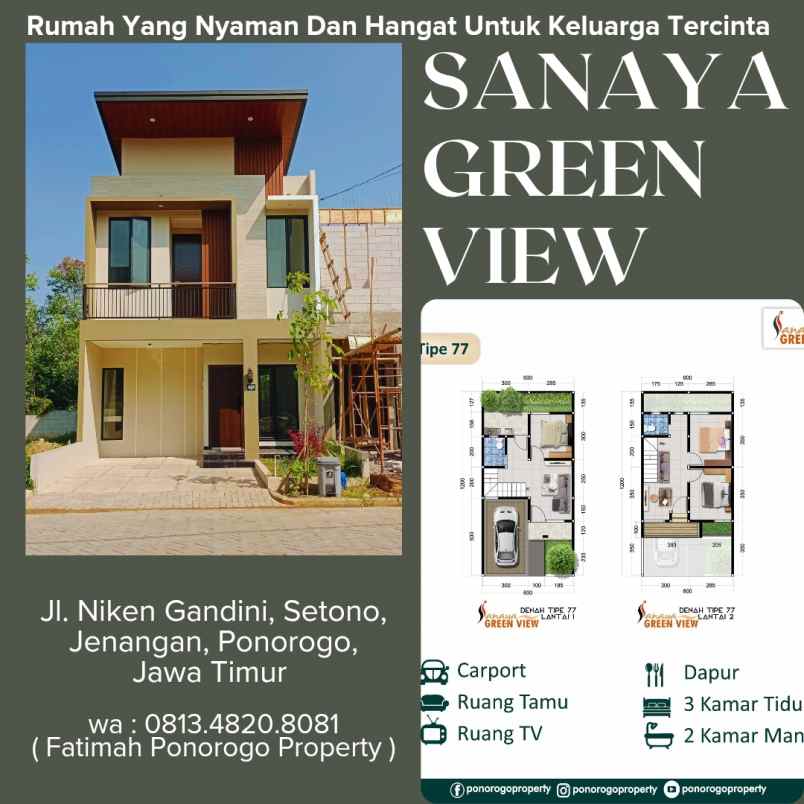 rumah syariah 2 lantai favorit di ponorogo
