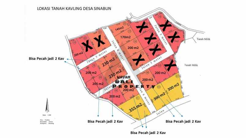 tanah 2 are di sinabun sawan singaraja