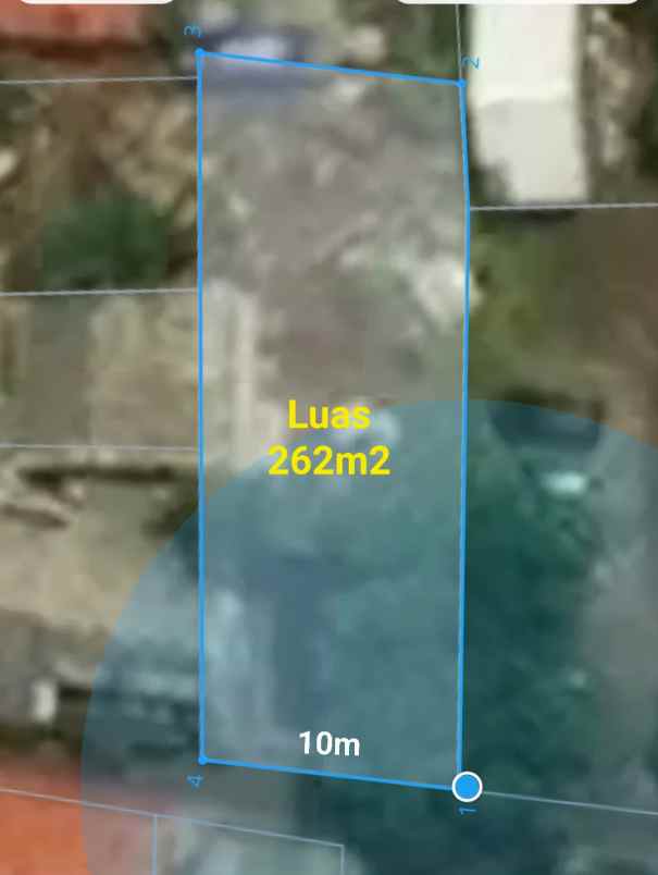 tanah 262m2 bonus rumah area sektor 9 bintaro termurah