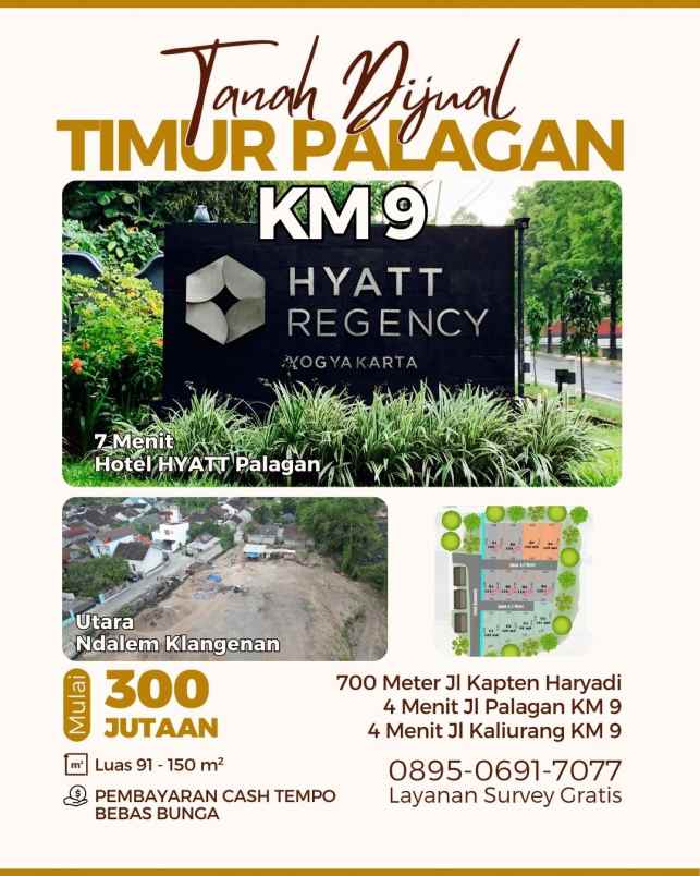 tanah 300 jutaan area jl palagan dan jakal km 9
