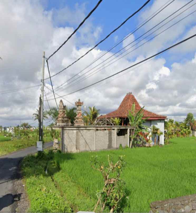 tanah view sawah dekat jalan tirta tawar ubud bali