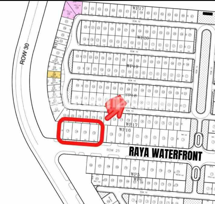 tanah waterfront row 25 citraland surabaya barat