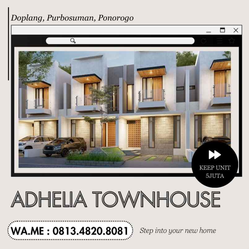 terakhir rumah dijual 2 lantai ponorogo