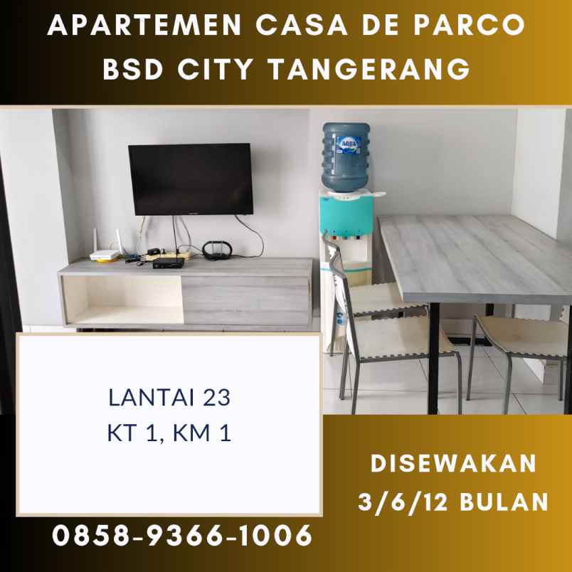 apartemen tangerang bsd city cakep disewakan