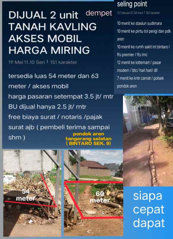 dijual 2 unit kavking akses mobil murah