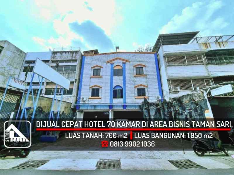 dijual hotel taman sari jakarta barat