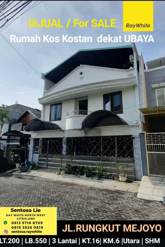 dijual kost jalan rungkut mejoyo