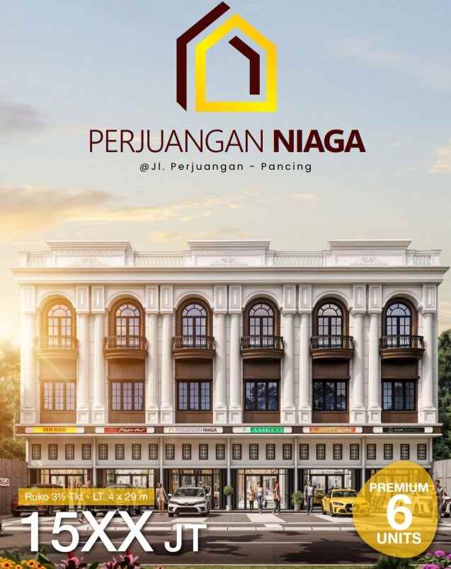 dijual ruko gudang kantor jalan perjuangan hm yamin