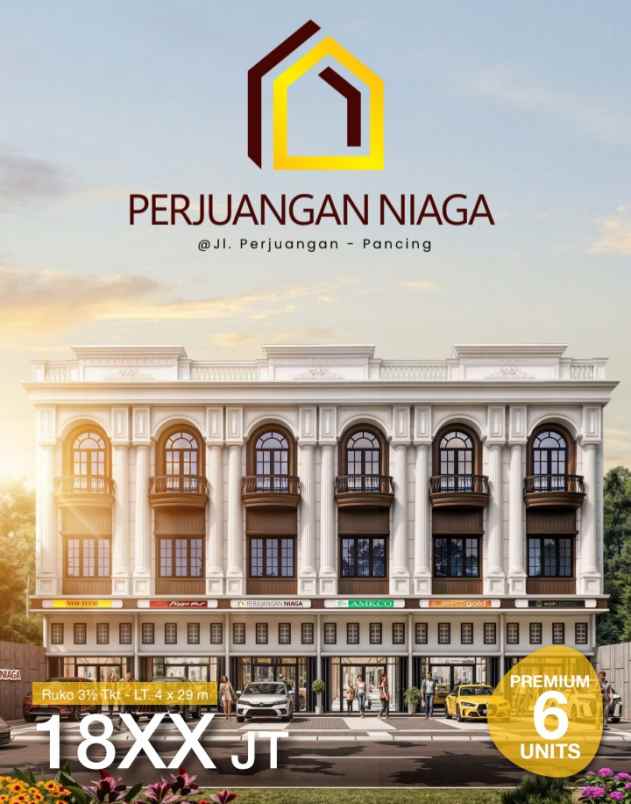 dijual ruko gudang kantor jalan perjuangan hm yamin