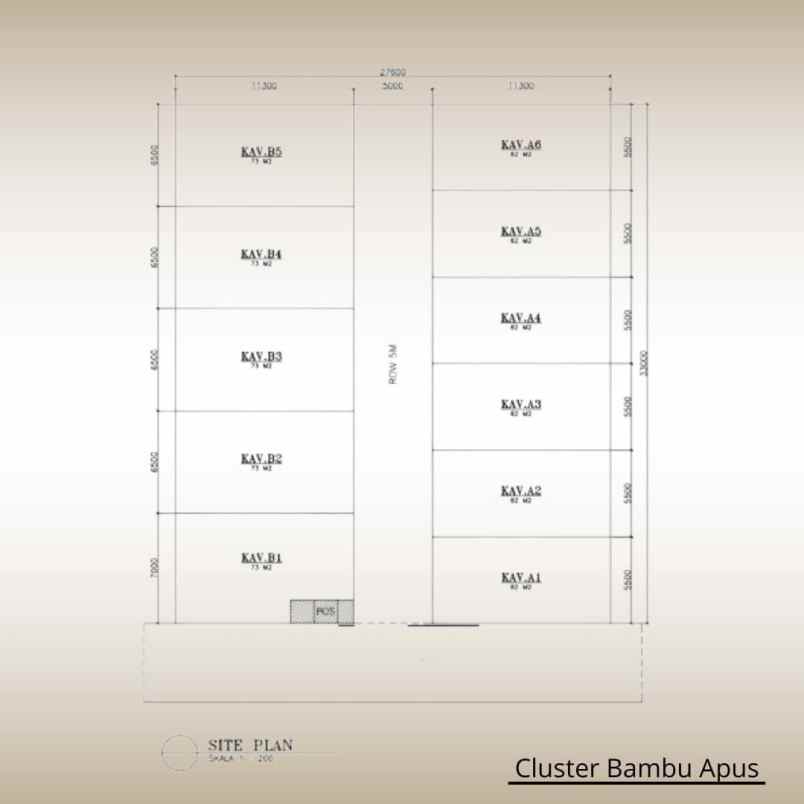dijual rumah bambu apus