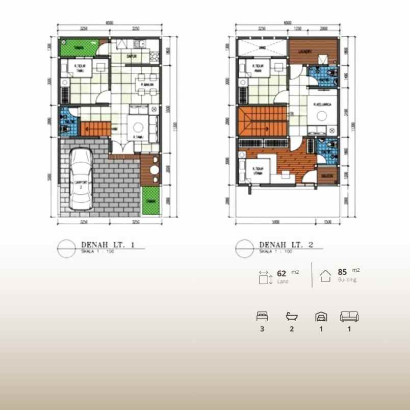 dijual rumah bambu apus